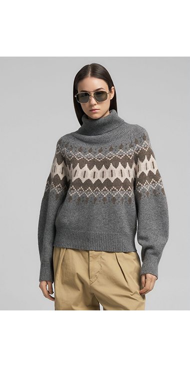 フェアアイルウールブレンドオフタートルニット｜REPLAY リプレイ公式